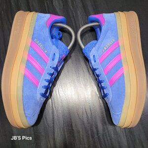 Adidas Gazelle Bold W Purple Burst Blue Gum Casual Shoes IG4367